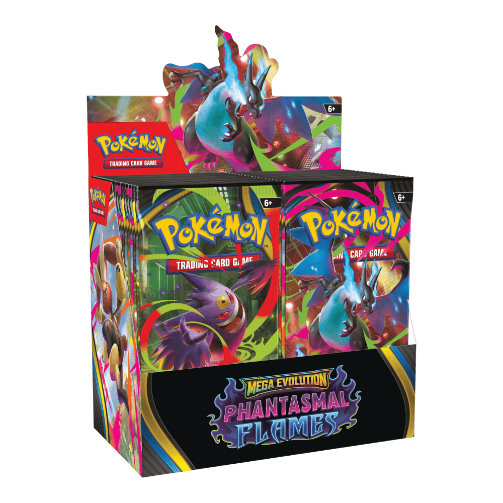 Officiële Pokémon TCG Mega Evolution Phantasmal Flames ME2 Booster Box met 36 Engelse booster packs
