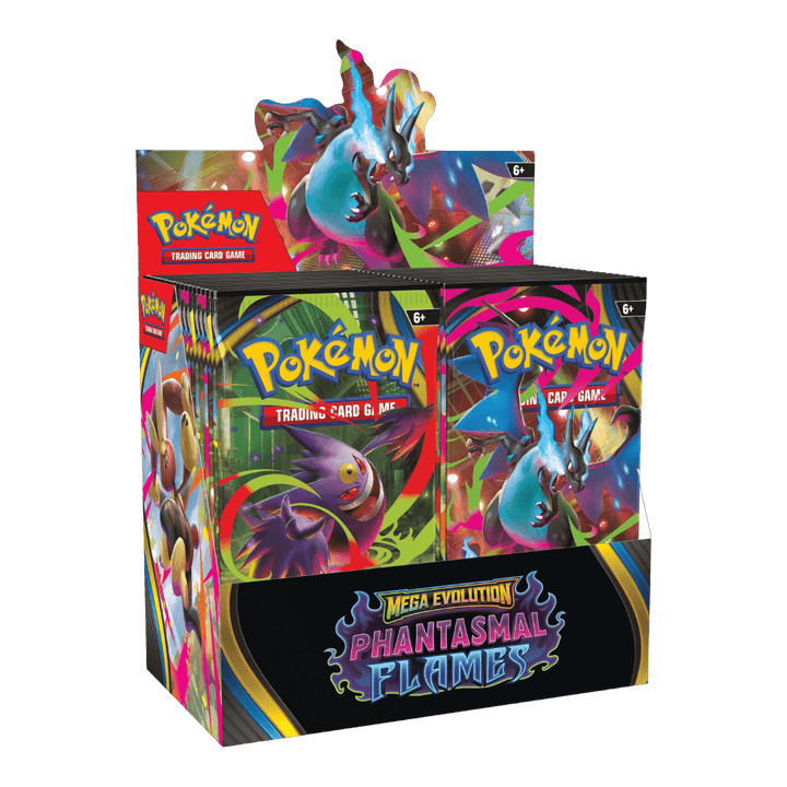 Officiële Pokémon TCG Mega Evolution Phantasmal Flames ME2 Booster Box met 36 Engelse booster packs